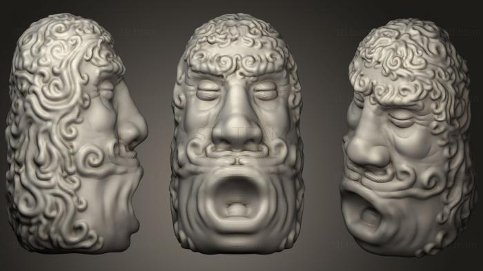 Бюсты и головы античные и исторические Голова для печати hi poly3